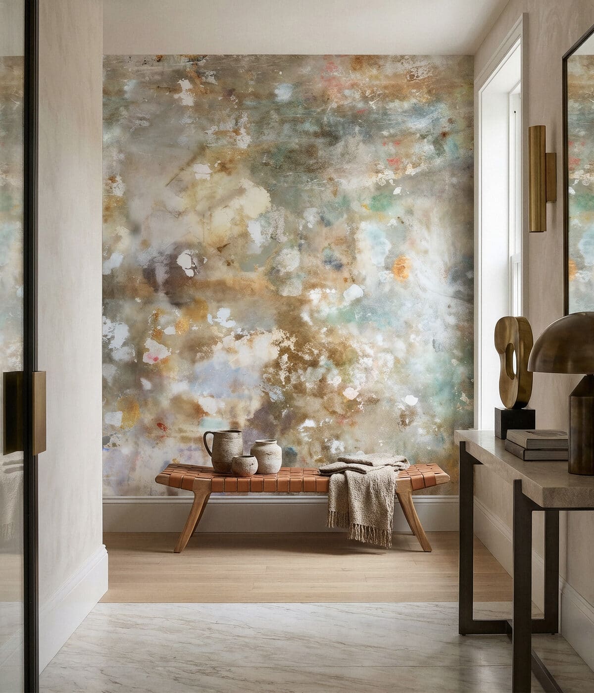 Luxury bedroom wallpaper mural
