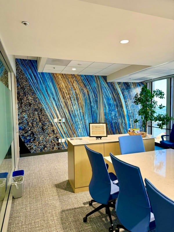 Commercial wallpaper installation