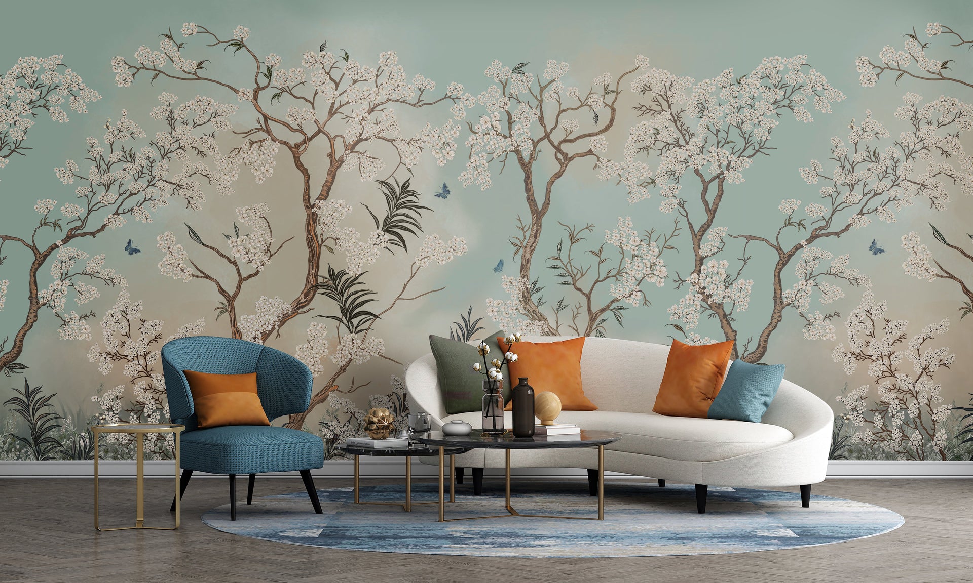 Modern living room wallpaper