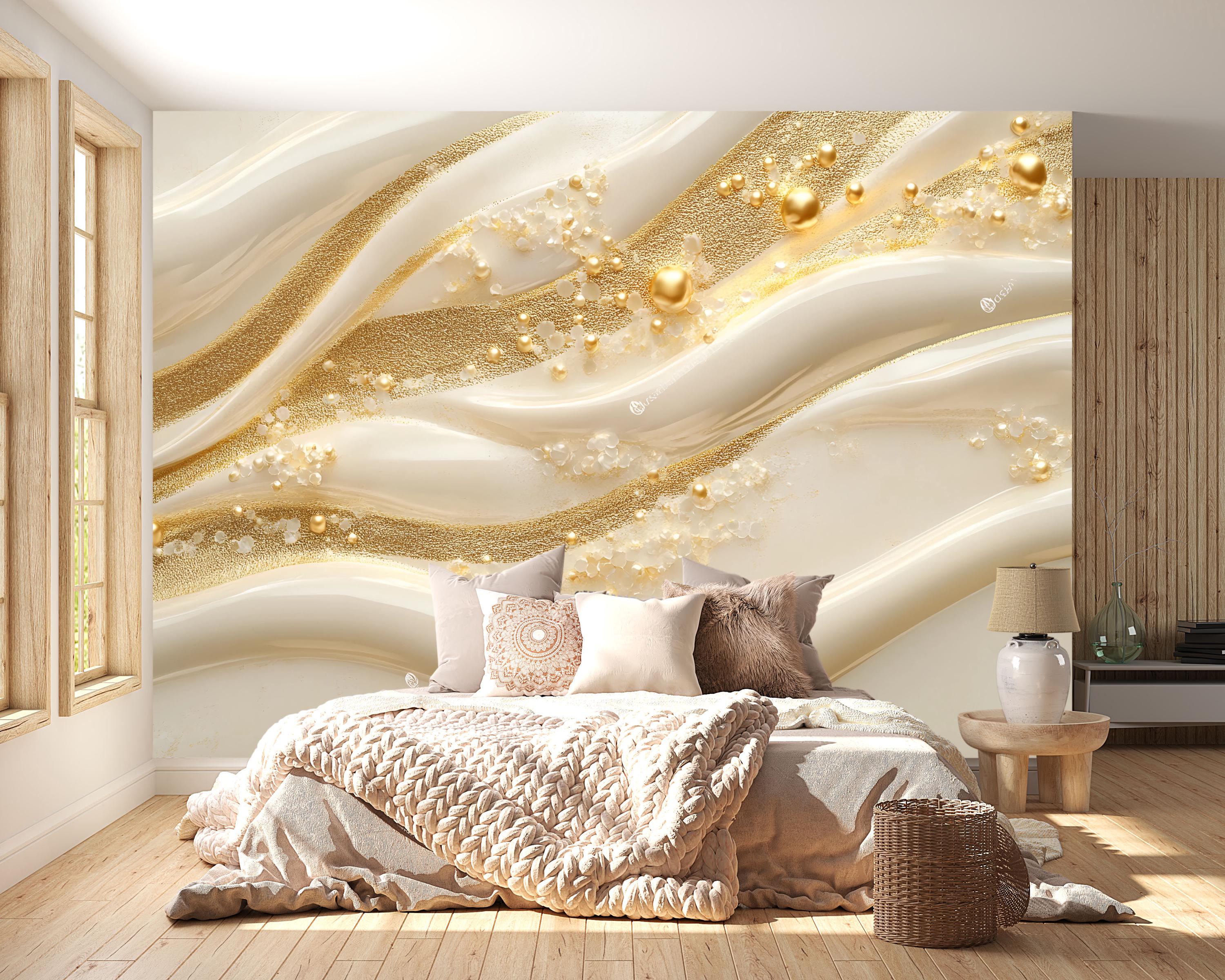 Gold luxury wallpaper mural